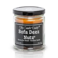 Bofa Deez Nutz- Funny- Banana Nut Bread n Hazelnut Vanilla- Scented Candle- D...