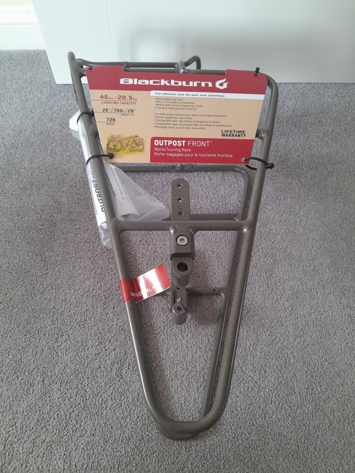 Blackburn Outpost Front Pannier Bike Cycling Wheel Rack Gravel MTB Mountain Bike