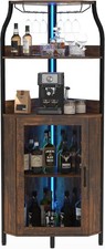 Corner Wine Cabinet Bar Sideboard with Wine Rack for Home Dining Room Kitchen