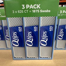Q-tips Double Tip Cotton Swabs, White, 3 Pack 625 Each Total 1875