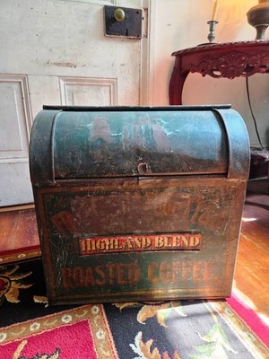 Antique Coffee Tin / Bin With Roll Top ca. 1890 - 1910