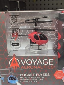 Voyage Aeronautics Pocket Flyers Micro RC Helicopter Red Hand Gesture Control