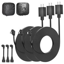 3pack 30ft Weatherproof Power Cable and Adapter for Blink Outdoor 4 4th Gen , B