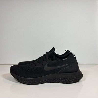 Nike Epic React Flyknit Running Shoes Triple Black AQ0067-003 Mens Size 11.5