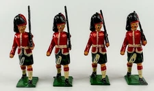 John Hill Co Black Watch Guards Marching (4) Vintage Toy Soldiers
