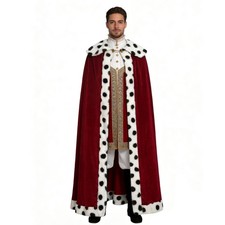 King Costume for Adult and Kid,Queen Costume Men Women,King Cape Robe Royal C...