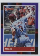 2022 Panini Donruss Retro 1988 Variation Holo Purple Bryce Harper (Mondo) e7b
