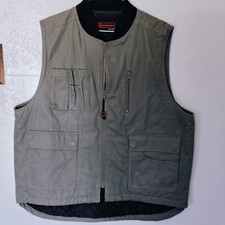Wrangler Canvas Vest Quilted Lined Size XL brown Workwear Riggs Outdoors Rugged