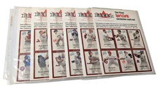 2000 Fleer Sports Cards Magazine Complete Set 6 Uncut Sheets JETER GRIFFEY Ripke