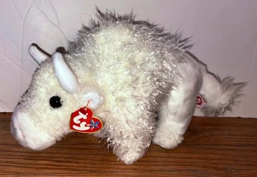 TY Beanie Buddy Roam White Buffalo 14" Plush Doll Stuffed Animal Vintage NWT