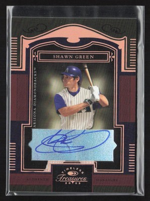 2005 Donruss Timeless Treasures Shawn Green #90 20/25 Auto Gold Diamondbacks