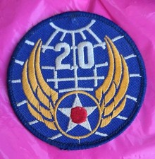 Vintage Embroidered Military Patch USAF 20th Air Force