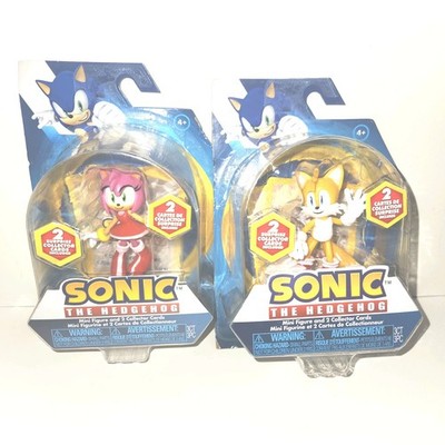 Sonic The Hedgehog Tails & Amy Rose Jazwares Mini Figure 2 Collector Cards New