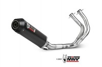 Mivv Oval Komplett-Auspuff Carbon Kawasaki Z650 2017-23 Schwarz