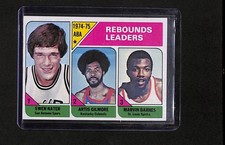 1975-76 Topps #225 ABA Rebounds Leaders (Nater /Gilmore /Barnes)