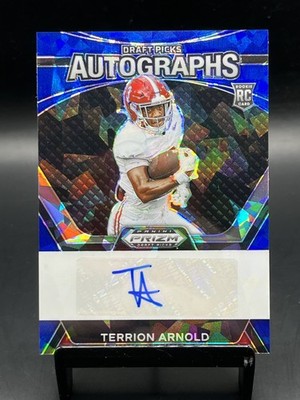 2024 Panini Prizm Draft Picks Terrion Arnold #DPA-TAD Auto Blue Ice /75 RC