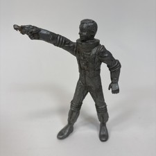 Vintage 1950s Marx 4" Spaceman Playset Figure SILVER W/SPAQCE PISTOL