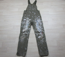 Duluth Trading DuluthFlex Fire Hose Overalls Men's S Paint Splatter Workwear