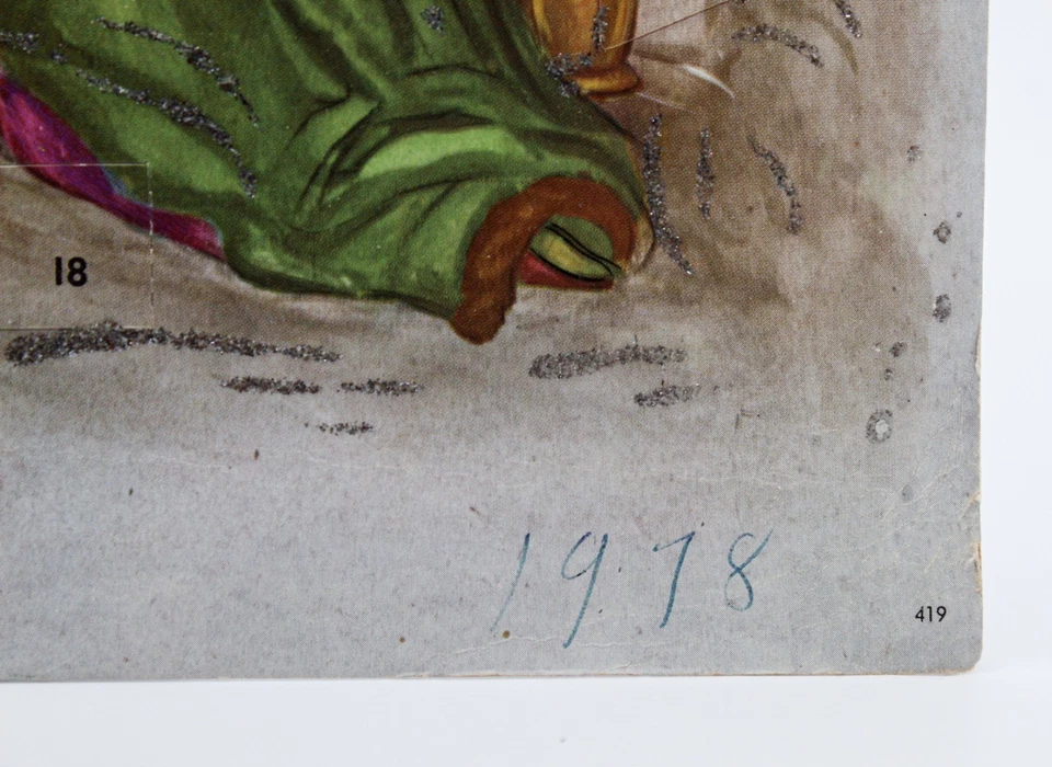 Vintage Made In Germany Winter Festive Nativity Paper Christmas Advent Calendar - Image 4 of 4