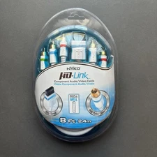 NYKO HD LINK For Nintendo Wii Component Audio Video Cable 8 ft Gold Plated NEW!