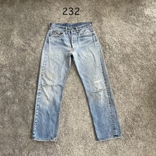 Vintage Levis 501 Redline Selvedge Jeans 28x28 Distressed Faded USA 70 s