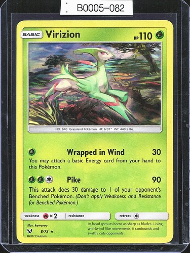 Pokemon TCG Virizion 8/73 Shining Legends Holo Rare B0005-082