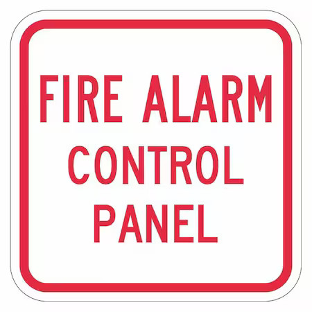 Lyle T1-1816-Dg_12X12 Facility Sign, 12 In H, 12 In W, Aluminum, Square,