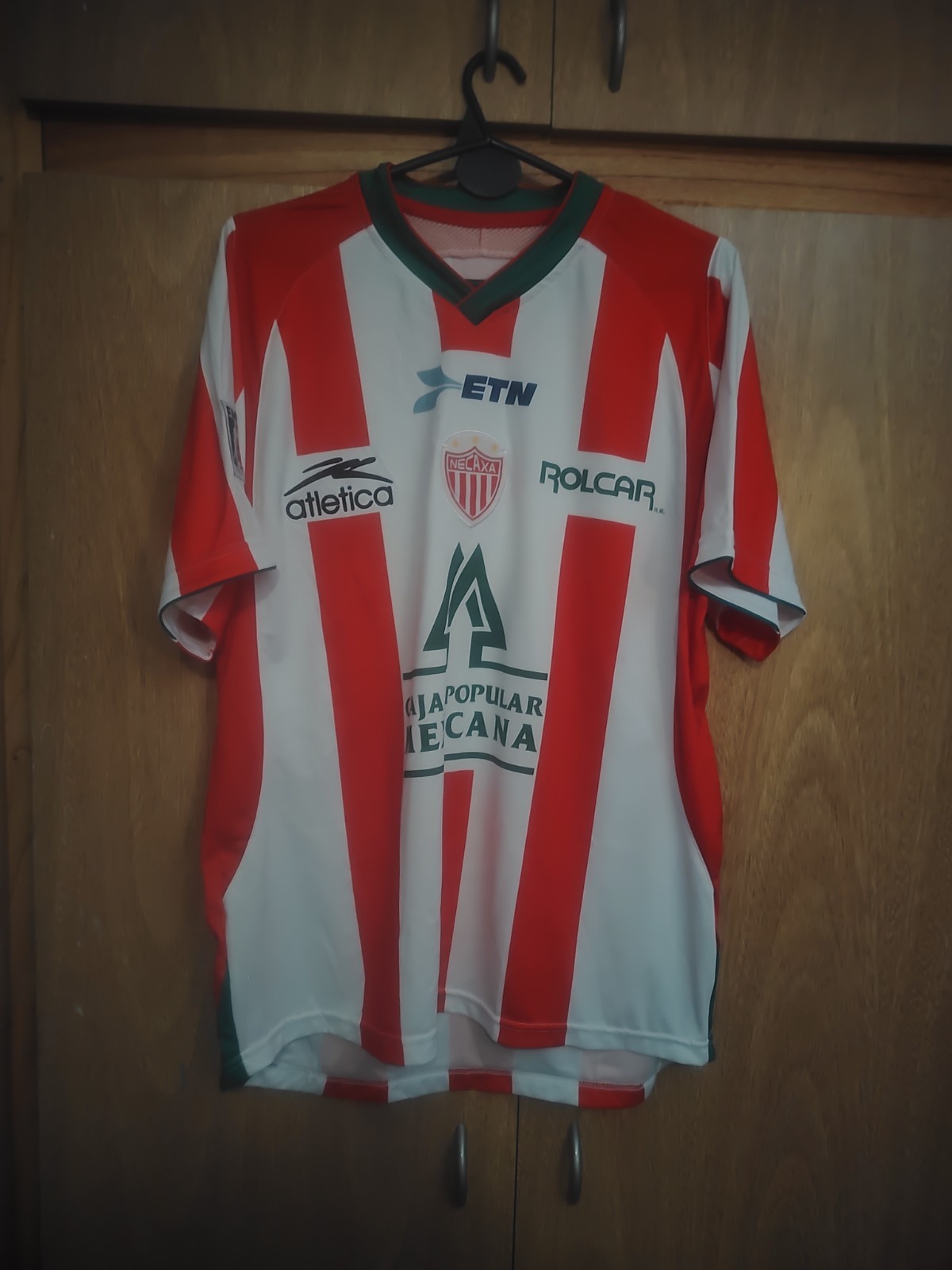 Club Necaxa Soccer Jersey Away Match Worn ATLÉTICA 4# season 09/10