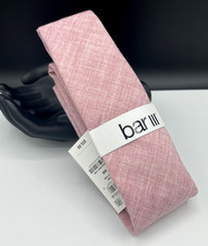 Bar III Men's Polyester Blend Tie  Dusty Pink  Chambray Solid  NEW MSRP: 55.