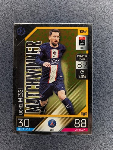 2022-23 Topps Match Attax Lionel Messi Matchwinner #188 PSG