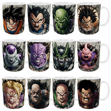 25 tazas de té de café Dragon Ball Z 3D Pro diferentes 325 ml 11 oz taza de cerámica blanca