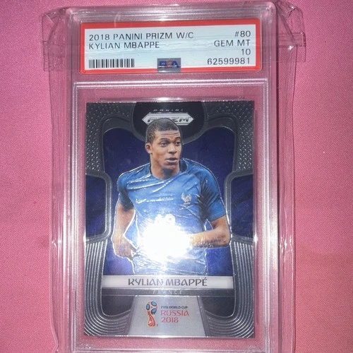 Panini 2018 Prizm World Cup Rookie Kylian Mbappe #80 Base PSA 10 France