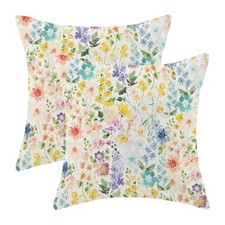 Spring Pillow Covers 18x18 Set of 2, Spring 18" x 18" Pack of 2 Floral-d