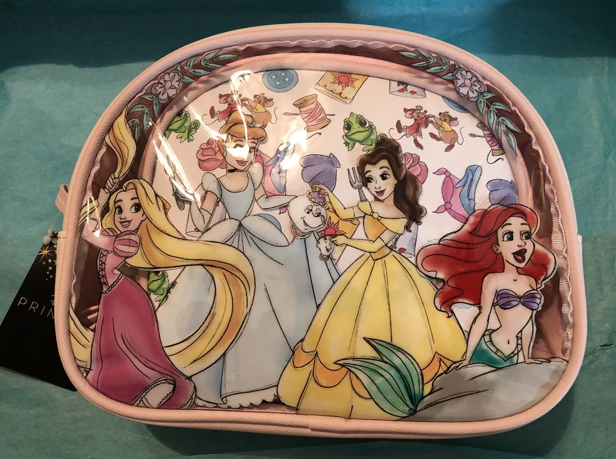 Disney Princess Cinderella Belle Ariel Repunzel Cosmetic Bag 3 Pc ~Sm Md Lg  New | eBay