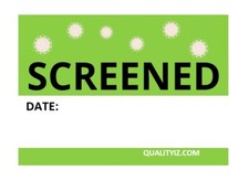 Screened Date, 2" x 2.5" Green Stickers 200 Pk