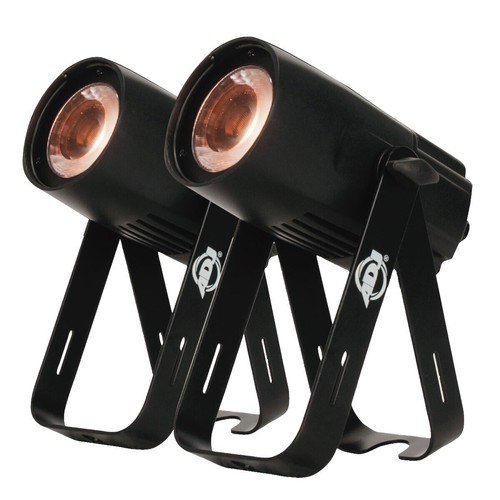 2) American DJ ENCORE PROFILE 1000 WW COB Spot Lights+DMX Control+