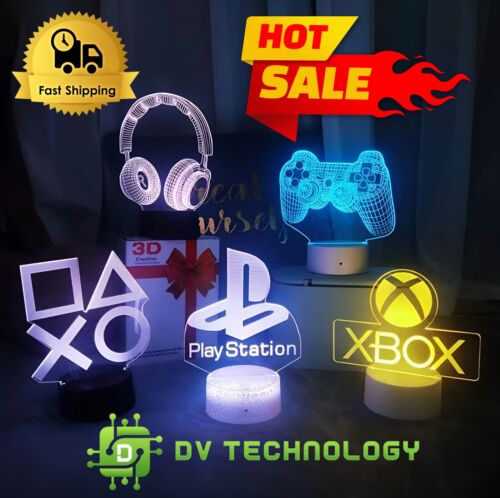 3D Led Lamp Gaming Room Decor USB 16 Colors With Remote Control Night Light - 第 1/16 張圖片