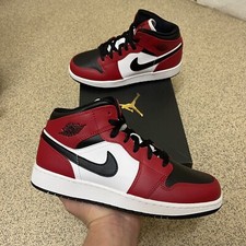 Nike Air Jordan 1 Mid Chicago - Black Toe Men's Basketball Shoes - Black/Gym  Red/White, UK 7 for sale online | eBay