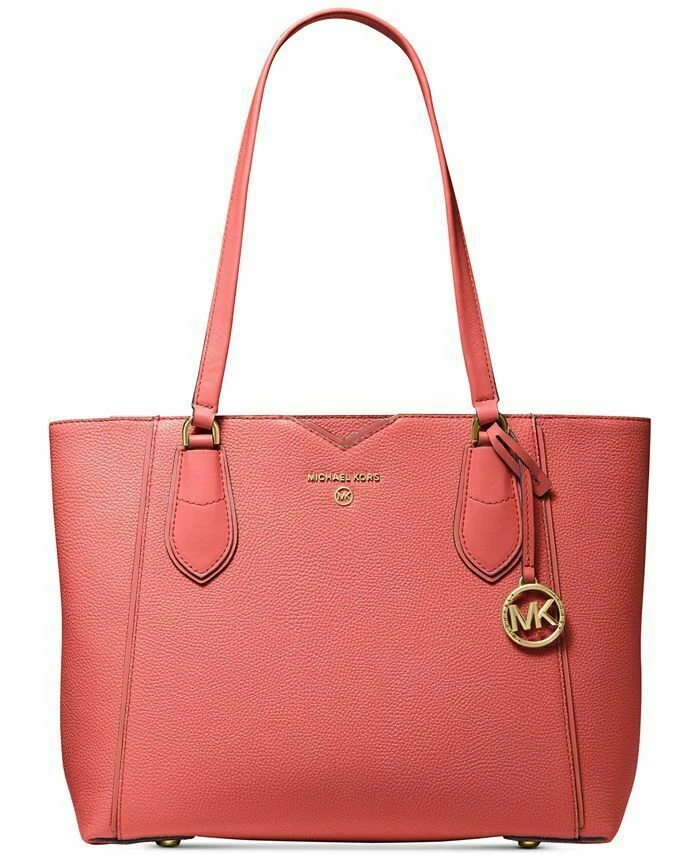 Michael Kors Mae Medium Leather Tote Shoulder Handbag | eBay