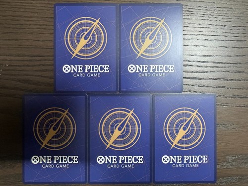 One Piece Card Game English OP-05 Blue Complete Set of 5 Foil Ulti Hina Issho - Picture 2 of 2