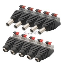 DC Male Female Wire Connector 5.5x2.1mm No Screws DC Power Plug Jack Adapter