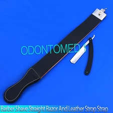 Straight Razor And Razor Shaping Strop Set Excellent