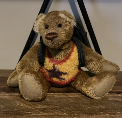 Fat Dally's R Fur Mohair Jointed Teddy Bear With Rucksack 1999 - Retired