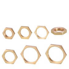 1/8 1/4 3/8" 3/4" 1/2" 1" BSP Female Thread Nut Brass Pipe Fitting Hex Lock Nuts