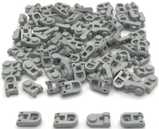 Lego 100 New Light Bluish Gray Plates Round 1 x 1 w/ Bar Handles Parts