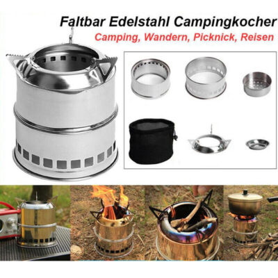 Grafner Campingkocher Holzvergaser Outdoor Survival Kocher Notkocher Hobo Ofen