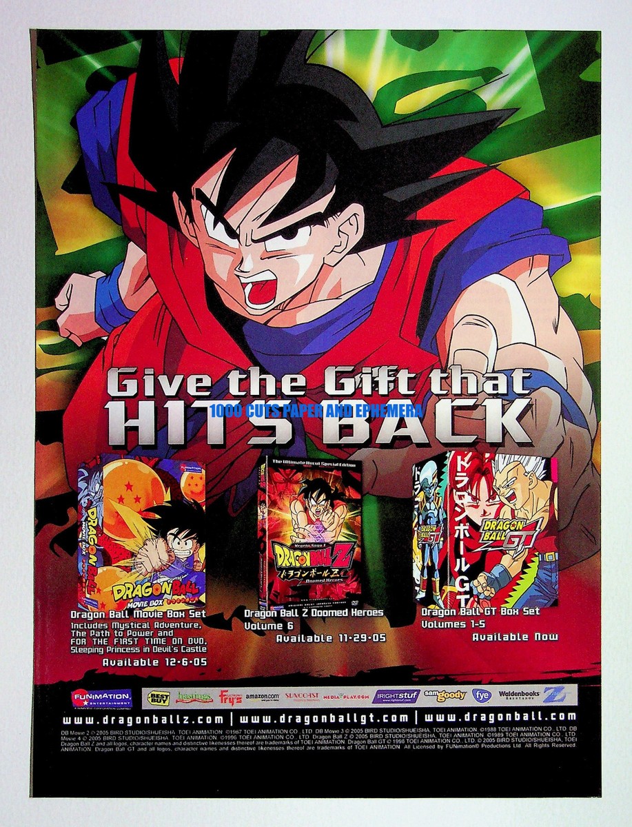 Dragon Ball Z GT Funimation 2005 Anime Trade Print Magazine Ad