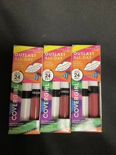 Covergirl Outlast All Day Lip Color & Top Coat 621 Natural Blush -0.06 oz 3PACK