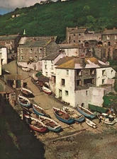Portloe Cornwall Vintage Old Print Picture Colour 1962 TWC#54
