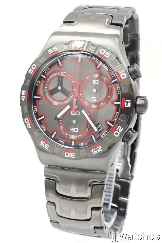New Swiss Swatch Irony CRAZY DRIVE Chrono Men Watch 43mm YVM406G 240